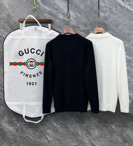 Gucci Unisex Embroidered Bee Half High Collar Wool Sweater