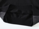 Balenciaga High Street Embroidered Double Collar Sweater Overlapping Casual Sweater