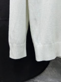 Versace Unisex Versatile Logo Printed Half High Collar Wool Sweater