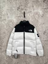 The North Face Classic Contrast Embroidered Logo Large Grid Casual Down Jacket