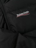 Balenciaga Classic Couple Cola Front Rear Wave Letter Embroidered Down Jacket