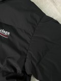 Balenciaga Classic Couple Cola Front Rear Wave Letter Embroidered Down Jacket