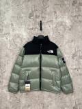 The North Face Classic Contrast Embroidered Logo Large Grid Casual Down Jacket