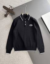 Prada New Embroidered Logo Casual Collar Sweater