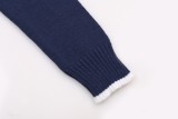 Dior Classic Letter Embroidered Logo Round Neck Wool Sweater