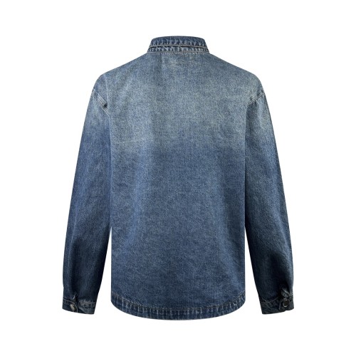 Prada Classic Triangle Logo Tannin Casual Denim Coat