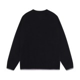 Dior Classic Letter Embroidered Logo Round Neck Wool Sweater