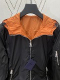 Prada New Triangle Logo Re Nylon Double Sided Hooded Jacket