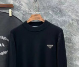 Prada Unisex Classic Triangle Logo Wool Half High Collar Sweater