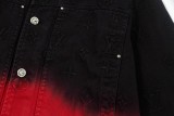 Louis Vuitton Fashion Heavy Industries Embroidered Logo Gradient Denim Long Sleeve Jacket