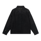 Louis Vuitton New Retro Relief Logo Black Grey Washed Denim Coat
