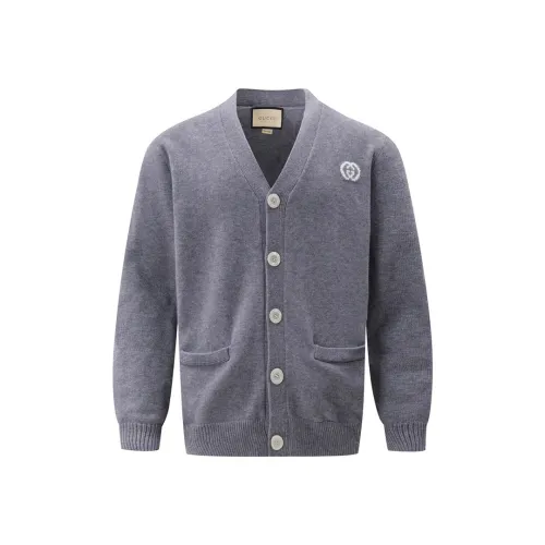 Gucci Unisex Double G Logo Casual Wool Cardigan