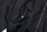 Balenciaga Classic Letter Logo Print Oversize Zipper Flight Jacket