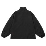 Prada Classic Triangle Logo Multi Zipper Stand Up Collar Flying Jacket