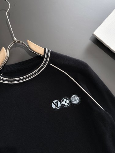 Louis Vuitton New Embroidered Logo Casual Round Neck Sweater