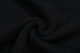Dior Classic Letter Embroidered Logo Round Neck Wool Sweater