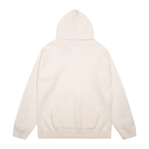 Amiri New Letter Logo Jacquard Tassel Damaged Hole Hooded Sweater