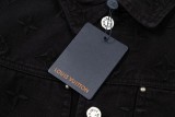 Louis Vuitton Fashion Heavy Industries Embroidered Logo Gradient Denim Long Sleeve Jacket