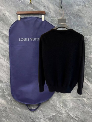 Louis Vuitton Classic Printed Wool Half High Collar Sweater