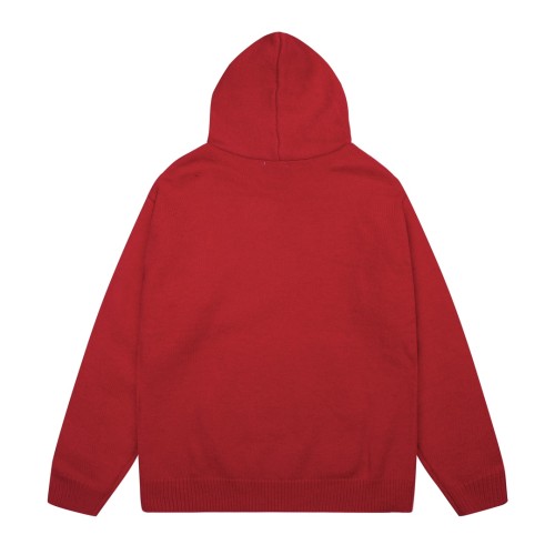 Amiri New Letter Logo Jacquard Tassel Damaged Hole Hooded Sweater