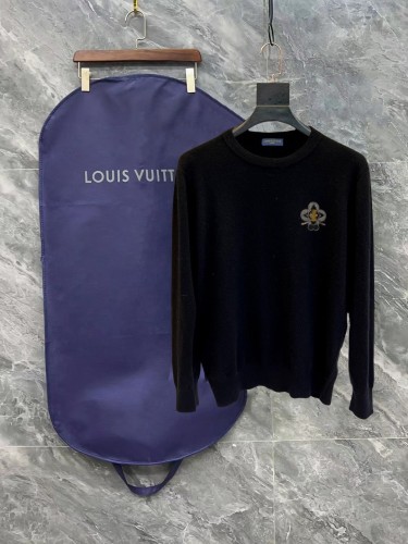 Louis Vuitton Classic Printed Wool Half High Collar Sweater