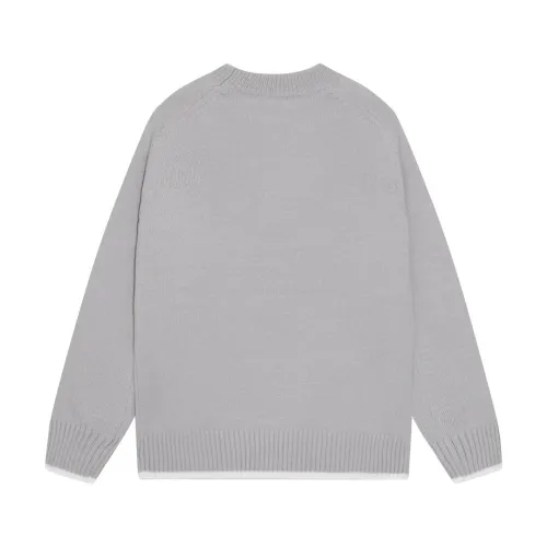 Dior Classic Letter Embroidered Logo Round Neck Wool Sweater