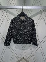 Louis Vuitton New Couple Full Logo Printed Casual Cowboy Jacket