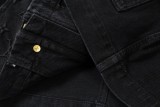Louis Vuitton New Retro Relief Logo Black Grey Washed Denim Coat