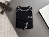 Louis Vuitton New Embroidered Logo Casual Round Neck Sweater