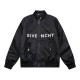 Givenchy Classic Letter Logo Printed Stand Up Collar Zipper Flying Jacket