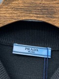 Prada Unisex Classic Triangle Logo Wool Half High Collar Sweater