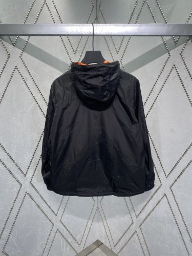 Prada New Triangle Logo Re Nylon Double Sided Hooded Jacket