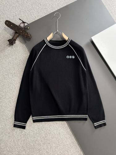 Louis Vuitton New Embroidered Logo Casual Round Neck Sweater