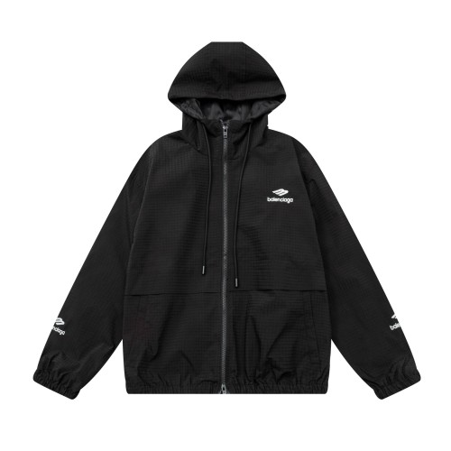 Balenciaga 3b Embroidered Charge Jacket Coat