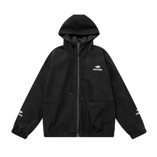 Balenciaga 3b Embroidered Charge Jacket Coat