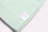 Dior Classic Letter Embroidered Logo Round Neck Wool Sweater