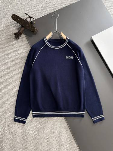 Louis Vuitton New Embroidered Logo Casual Round Neck Sweater