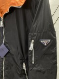Prada New Triangle Logo Re Nylon Double Sided Hooded Jacket
