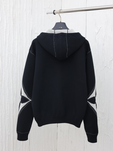 Louis Vuitton Fashion Logo Jacquard Zipper Cotton Zipper Hoodie Coat