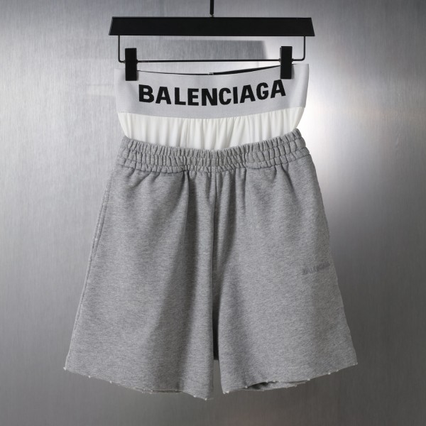 Balenciaga Couple Splicing Fake Two Embroidered Shorts