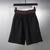 Balenciaga Couple Checkered Button Splicing Fake Two Embroidered Casual Shorts