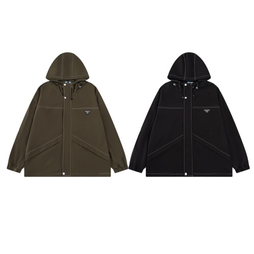 Prada Unisex Classic Metal Triangle Hoodie