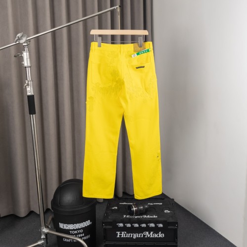Chrome Hearts Heavy Industry Damaged Hole High Street Casual Jeans