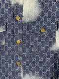 Louis Vuitton New Laundry Gradient Vintage Denim Coat Full Logo Rascal Jacket Coat