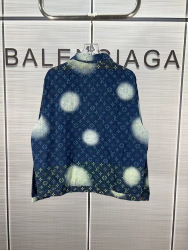 Louis Vuitton New Laundry Gradient Vintage Denim Coat Full Logo Rascal Jacket Coat
