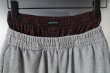 Balenciaga Couple Checkered Button Splicing Fake Two Embroidered Casual Pants