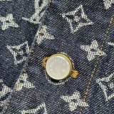 Louis Vuitton Classic Logo Jacquard Skateboarding Denim Jacket Set