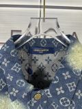 Louis Vuitton New Laundry Gradient Vintage Denim Coat Full Logo Rascal Jacket Coat