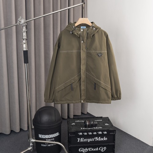 Prada Unisex Classic Metal Triangle Hoodie
