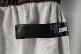 Balenciaga Couple Checkered Button Splicing Fake Two Embroidered Casual Shorts